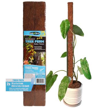 Imagem de Fernwood Tábua de totem de samambaia de árvore - para orquídeas, aróides e outras plantas trepadeiras | Macio, durável, fibroso | Natural e sustentável | Pacote com 2 | 29,5 x 1,5 x 1,5