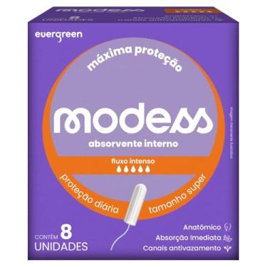 Imagem de Absorvente Interno Modess Fluxo Intenso com 8un - Evergreen
