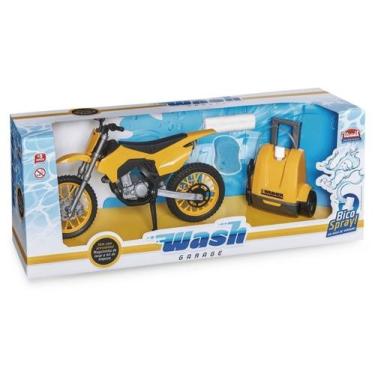 Imagem de Lava Moto Wash Garage Motocross com máquina de lavar Usual Brinquedos