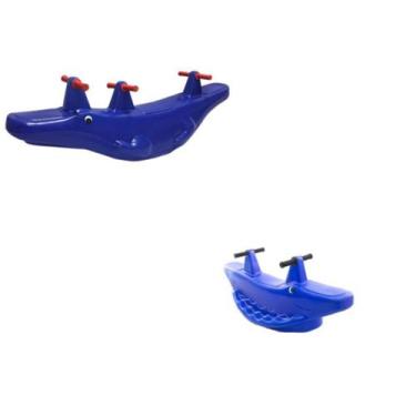 Imagem de Gangorra Jacaré e Crocodilo para 2 Crianças  Ideal para Creches e Play