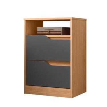 Imagem de Mesa de Cabeceira Sole com 2 Gavetas e Nicho - ALBATROZ MOVEIS, Freijo