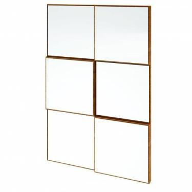 Imagem de Quadro Espelho Argos Mini 50cm (LARG) cor Freijo - 59742 - Sun House