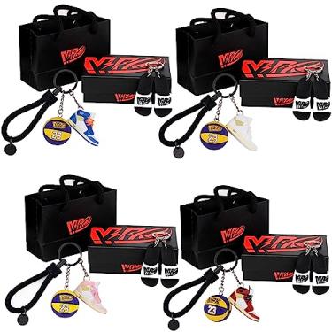 Imagem de MPK Chaveiro mini tênis – chaveiro de basquete 3D acessórios para homens, mulheres, presentes de formatura, presentes inspiradores, 4 cores, P