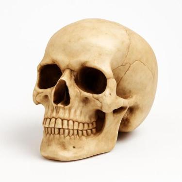 Imagem de Enfeite Decorativo Cabeça Crânio Caveira Realista Pequeno 7CM Presente