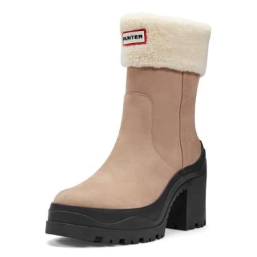 Imagem de Hunter Bota feminina Marisol impermeável no tornozelo, Nobuck natural médio, 41