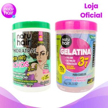 Imagem de Creme para Pentear 2 em 1  Força nos Cachos + Gelatina 3 em 1 NatuHair