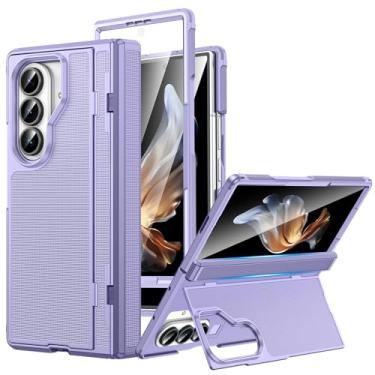 Imagem de VEGO Capa para Galaxy Z Fold 7, [proteção de dobradiça][suporte dobrável invisível] [protetor de tela frontal] Capa protetora resistente à prova de choque antiderrapante para Samsung Galaxy Z Fold7