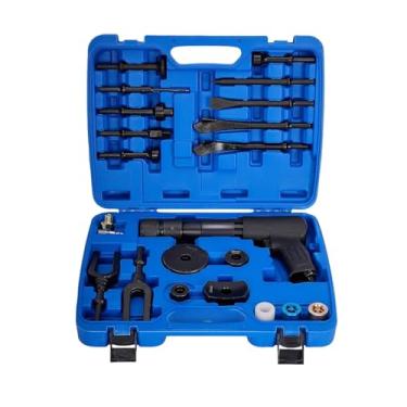 Imagem de Kit de martelo pneumático de 19 peças – martelo pneumático resistente com conjunto de cinzel multifuncional, inclui ferramentas de martelo de ar sortidas para metal, automóvel, construção Mixizap