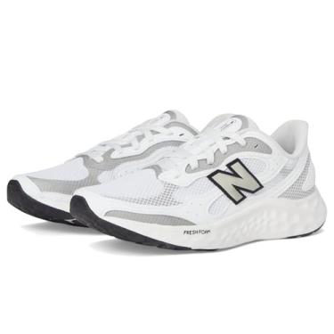 Imagem de New Balance Fresh Foam Arishi V4 Tiralux Tênis de corrida masculino, Nb Branco/Prata Metálico/Preto, 43