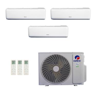 Imagem de Ar-Condicionado Multi Split Inverter Gree 30.000 (2x Evap HW 9.000 + 1x Evap HW 12.000) Quente/Frio 220V