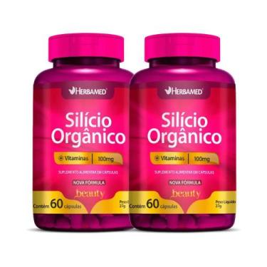 Imagem de Kit 2x Vitamina Silício 100mg 60 cps - HERBAMED