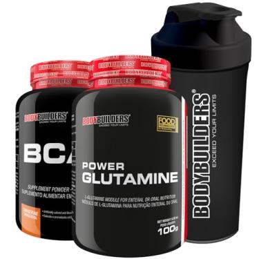 Imagem de Kit Power Glutamina 100g + BCAA 4,5g 100g + Coqueteleira - Bodybuilders