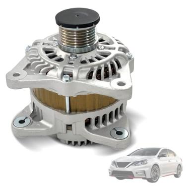 Imagem de Alternador 23100-1KM1A 12V 110A compatível com Nissan Juke L4 1.6L 2011 2012 2013 2014 2015 2016 2017, Sentra 2017 2018 2019, polia de embreagem de 6 sulcos no sentido horário, Substituir nº 13 258N