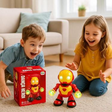 Imagem de Robô Dançarino Homem Ferro Luz Som Urso Personagem Fantasia Brinquedo 