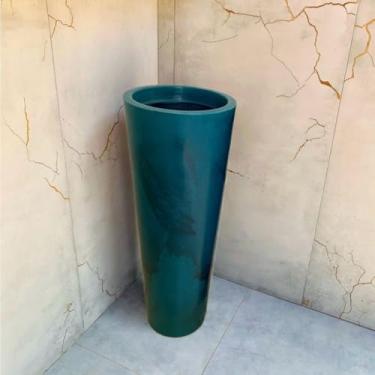 Imagem de Vaso Grande para Planta Decorativo Ibiza Marmorizado Moderno Vaso De Planta Grande Vasos Para Plantas Grande(Verde - M110)