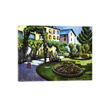 Imagem de Pinturas Famosas em Tela-Quadros Decorativos-Garden-Pôster e Impressões para Sala de Estar e Casa 20x25cm8x10in Tela Embrulhada