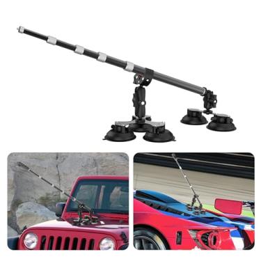 Imagem de aoeyoo Suporte de sucção de carro para Insta360 X5, suporte de câmera com ventosa com bastão de selfie invisível