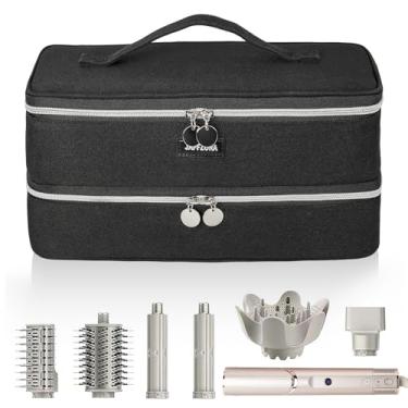 Imagem de Jaffzora Estojo de transporte adequado para Shark Flexstyle e secador de cabelo, bolsa de armazenamento de viagem compatível com secador de cabelo supersônico Dyson/modelador de ar e acessórios, preto