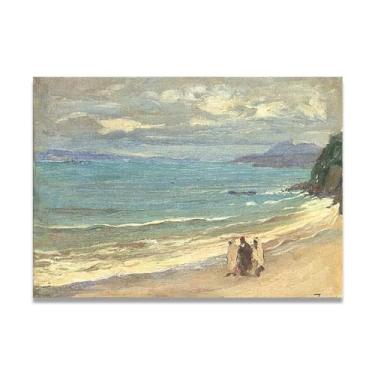 Imagem de The Three Moors John Lavery Iconic Realist Portrait & War Scene Canvas Art – Decoração de parede irlandesa atemporal para casa 30 x 42 cm Un Framed