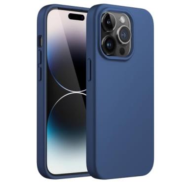 Imagem de JETech Capa de Silicone para iPhone 14 Pro 6,1 Polegadas, Case Protetora para Corpo Inteiro com Toque Suave e Sedoso, Capinha à Prova de Choque com Forro de Microfibra (Azul Cobalto)