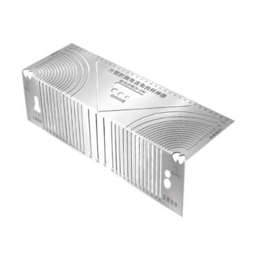 Imagem de Generic Ferramenta de marcação de ângulo e arco de precisão, linear, régua de marcação de metal, riscador para desenho de linha paralela para ferramenta de, L