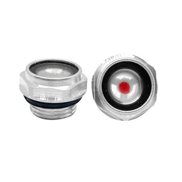 Imagem de 4 peças de vidro de visão de compressor de ar G3/20.3 cm, medidor de nível de líquido de óleo sextavado de alumínio macho para compressor de ar, tanque de bomba de caixa de engrenagens