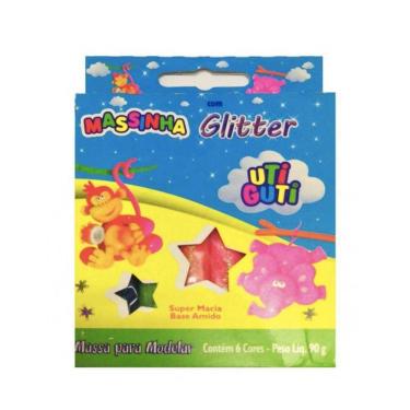 Imagem de Massinha De Modelar Com Glitter Uti Guti Com 6 Cores