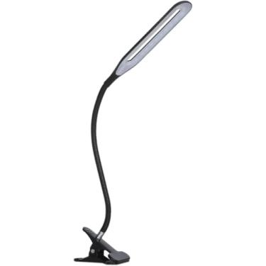 Imagem de Luminária LED de Mesa com Presilha e Braço Flexíve | Luz Branca USB para Leitura, Estudo e Trabalho | Portátil, Articulável e Econômica (Preto)