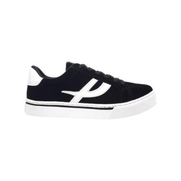Imagem de tenis via marte feminino nobuck napa urbano, Preto, Branco, 37