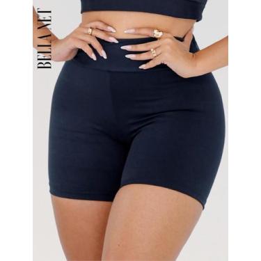 Imagem de Short legging Academia Fitness praia verão Feminino Curto liso - Bella