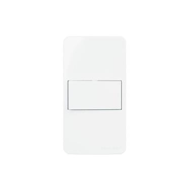 Imagem de Placa para Condulete Caixa 3/4" com Interruptor Simples MarGirius Sleek 10A Branca