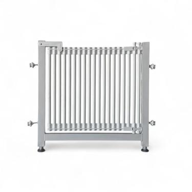 Imagem de RESOLVE PET Portao Pet Grade Seguranca Ajustavel para Porta Escada Cachorro Crianca Sem Furos Aco Reforcado 80cm de altura (Branco, 97 à 103cm)