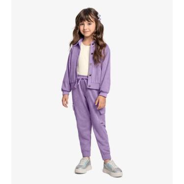 Imagem de Calça Infantil Menina Jogger Trick Nick Roxo, 6, Roxo