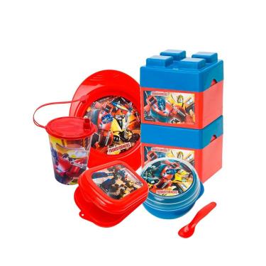 Imagem de Kit Lanche Infantil Decorado Transformers