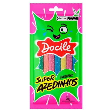 Imagem de Bala de Goma Docile Super Azedinhos Canudinho 70g