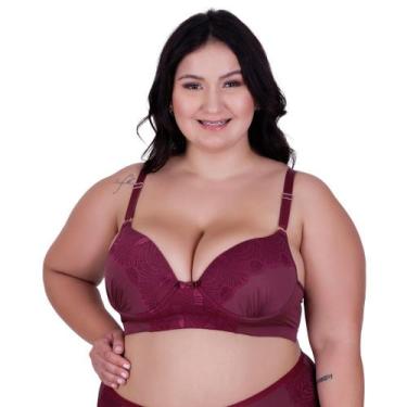 Imagem de Sutiã Plus Size Bojão com Detalhe em Renda Soutien Reforçado Carol - N