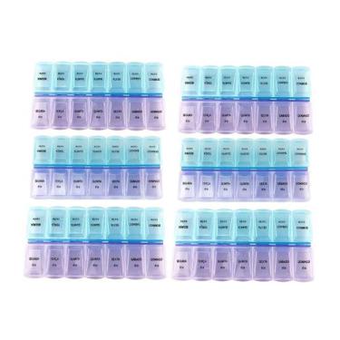 Imagem de Kit 6 Caixa Porta Comprimidos Organizador Remédios 7 Dias Da - Show Ho