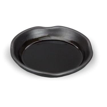 Imagem de Molheira Porta Shoyu REDONDA BLACK 10 cm MELAMINA Preta - Gourmet Mix