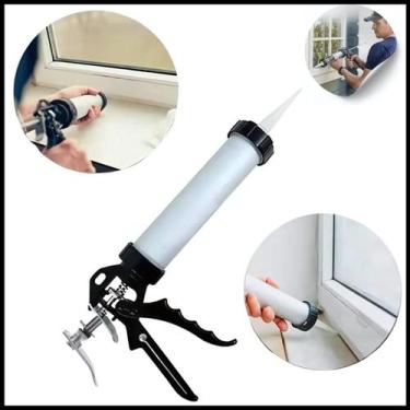 Imagem de Aplicador De Silicone 400Ml Fechado Pistola Profissional - Oliveira Fe