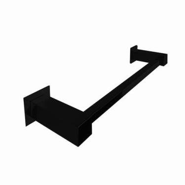 Imagem de Porta Toalha Banheiro 30Cm Aço Inox 304 Preto Fosco Q-T30Pf - Perfil C