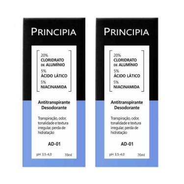 Imagem de Kit 2 Antitranspirante Desodorante Principia AD-01 70ml