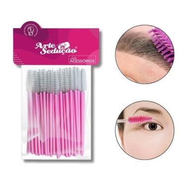 Imagem de Kit 600 Pincel Pente Escovinha Cílio Sobrancelha Lash Design - Arte Se