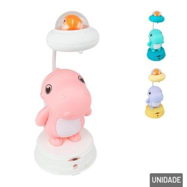 Imagem de Luminária de Mesa 30cm EM LED Dinossauro Color - Tudo em Caixa