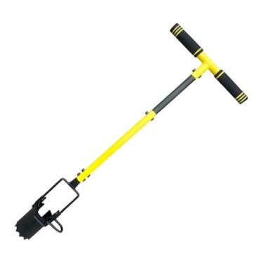 Imagem de FashionCha Ferramenta para Plantio de Bulbos de Jardim, Transplantador de Flores, Cabo Longo Ergonômico com Pedal, Escavador de Buracos, Marcador de Profundidade