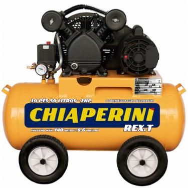 Imagem de Compressor De Ar Média Pressão Rex.t Trifásico 2hp 50l 026200 Chiaperini