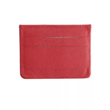 Imagem de Carteira Compacta Masculina Em Couro Legítimo Slim Bertoni Fly Vermelho