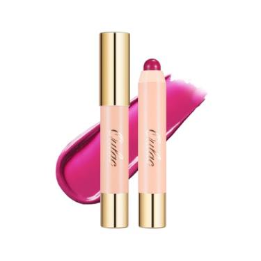 Imagem de Oulac Batom magenta - duo de batom e blush, protetor labial matizado, hidratante e nutritivo, acabamento brilhante, vegano, geleia de groselha preta (05)