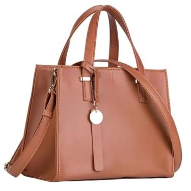 Imagem de Bolsa de Mão e Transversal Feminina Alice Palucci Clássico Espaçosa (Marrom)