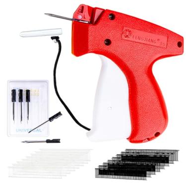 Imagem de Kit de pistola de costura, pistola de micro ponto de mão para roupas, pistola de etiquetagem fina com uma pistola de etiqueta, 6 agulhas e pinos adesivos de 8 mm branco 500 peças preto 500 peças