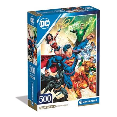 Imagem de Clementoni Jigsaw Puzzle Dc Comics, Justice League 500 Pieces - Poster Included, Puzzle for Adults 14-99 Years, Gift for Men/Women, Super Hero, Made in Italy, 35531